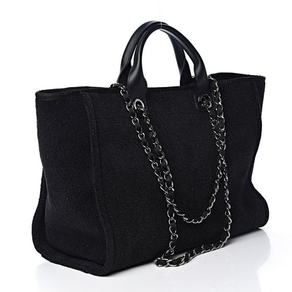 Chanel Lurex Boucle Medium Deauville Tote Black 4 of 11