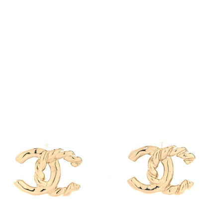 Chanel Twisted CC Earrings Gold 1 of 5