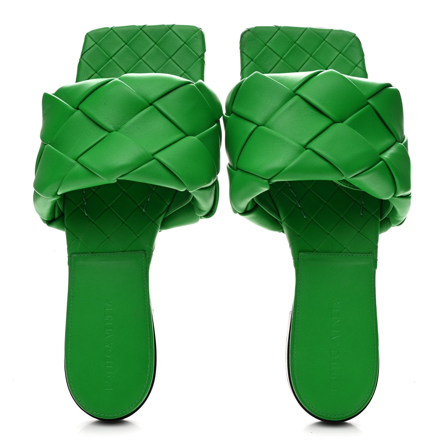 Bottega Veneta Nappa Maxi Intrecciato Lido Flat Sandals 39 Grass 2 of 8