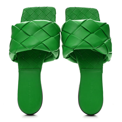 Bottega Veneta Nappa Maxi Intrecciato Lido Flat Sandals 39 Grass 2 of 8