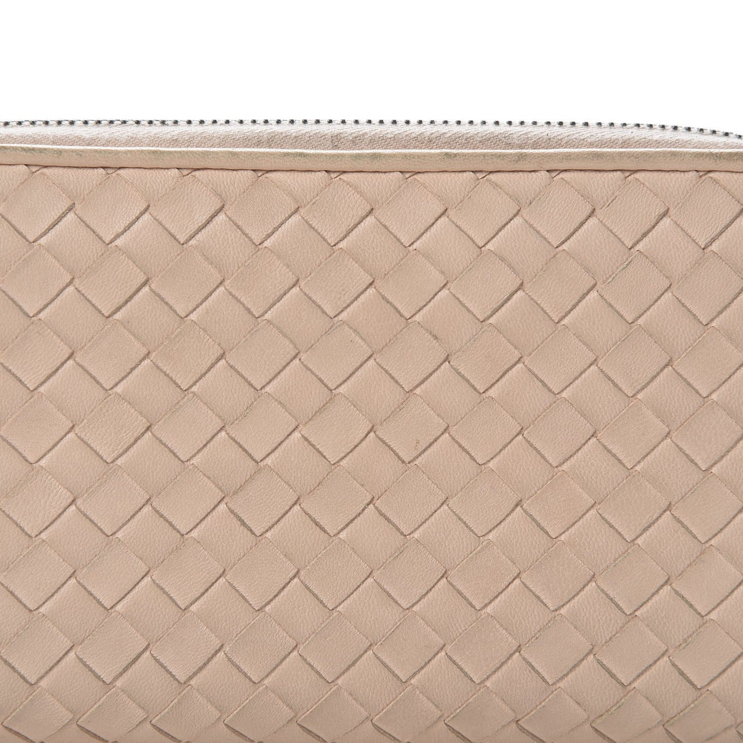 Nappa Intrecciato Zip Around Wallet Mink