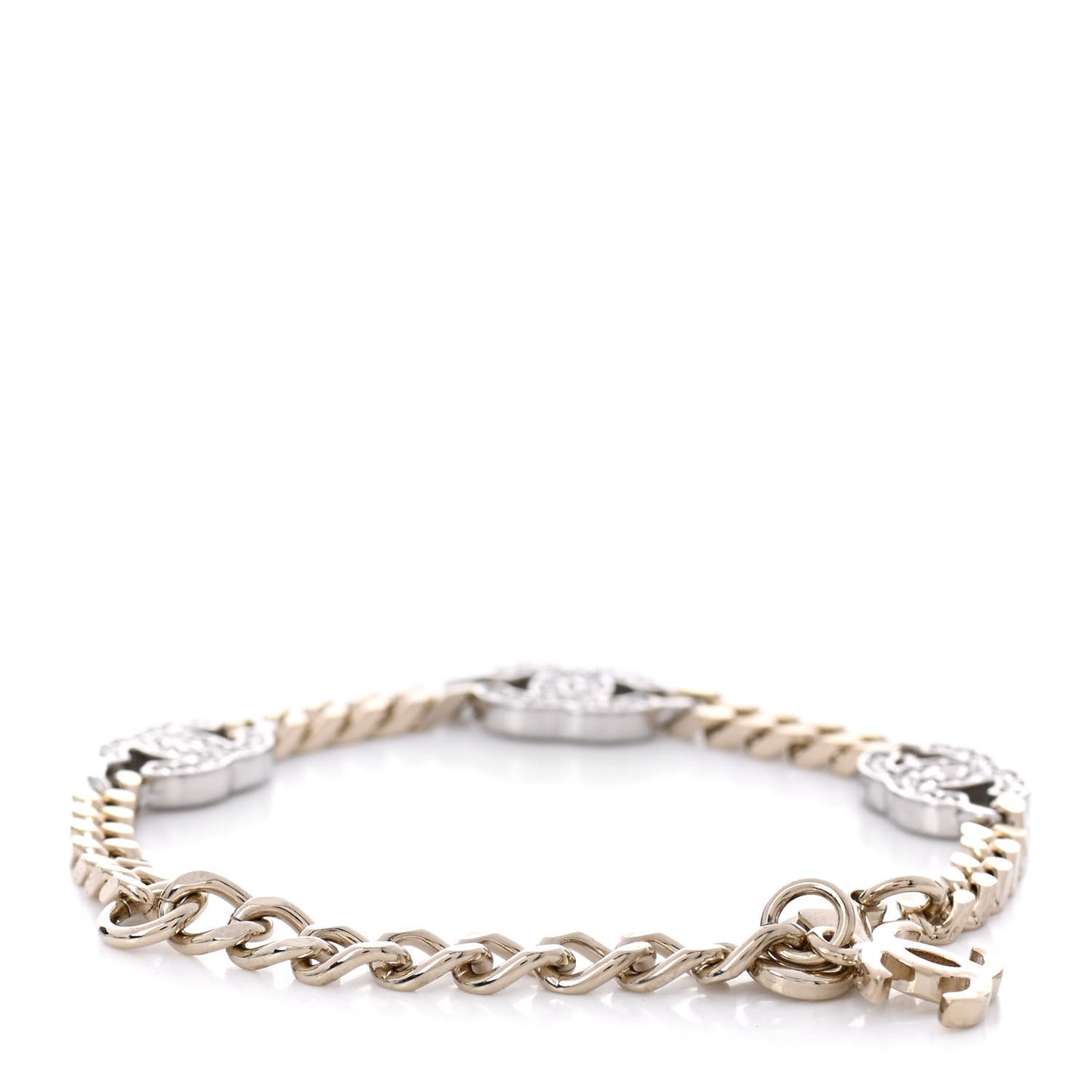 Crystal CC Chain Bracelet Gold Silver
