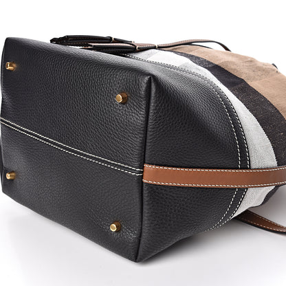 Burberry Canvas House Check Medium Bucket Tan 9 of 10