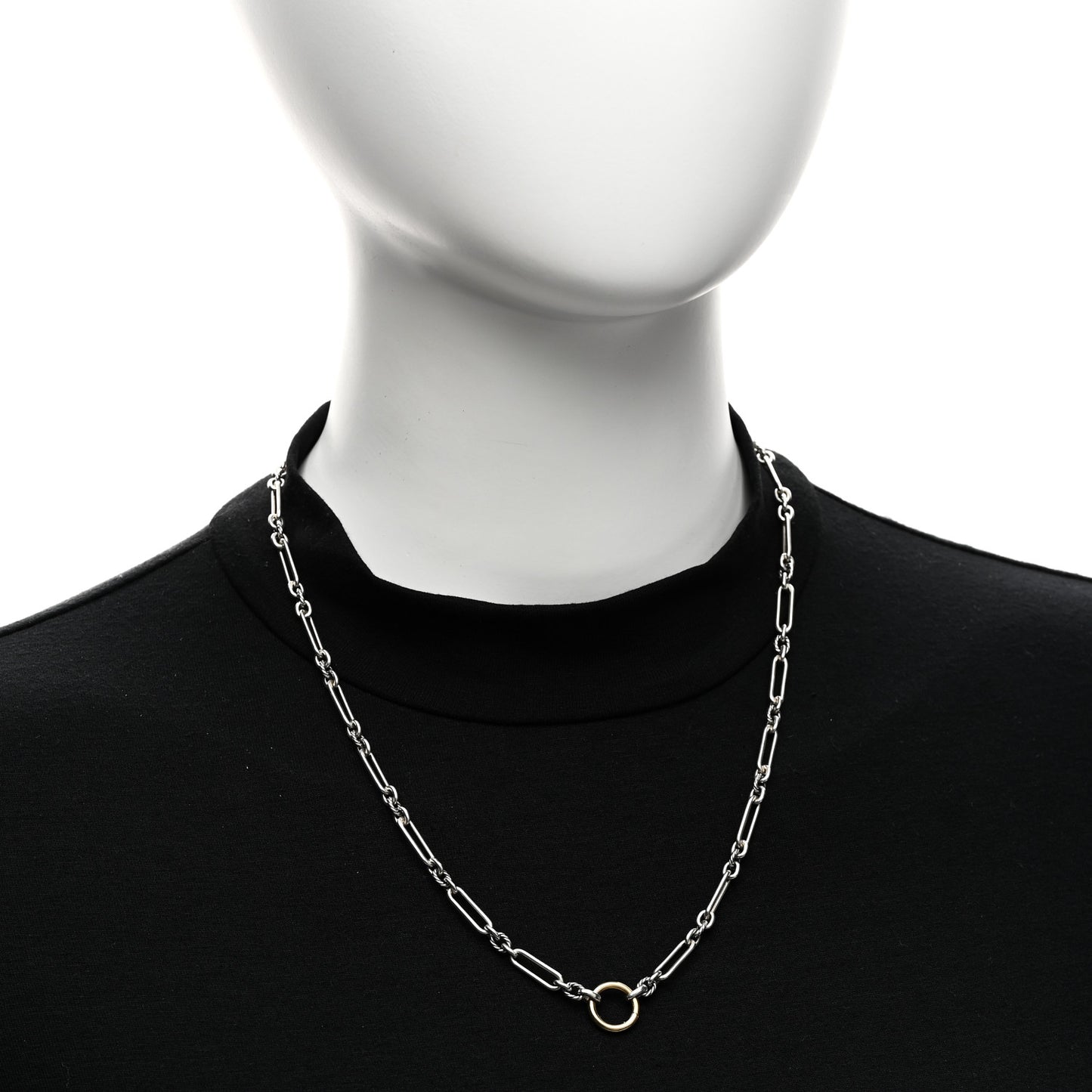 Sterling Silver 18K Yellow Gold Lexington Chain Necklace