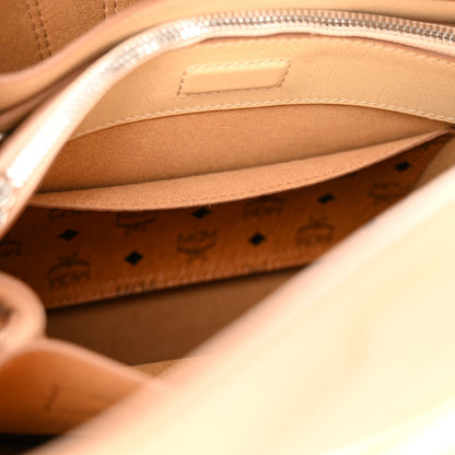 MCM Grained Calfskin Mini Milla Tote Beige 10 of 12