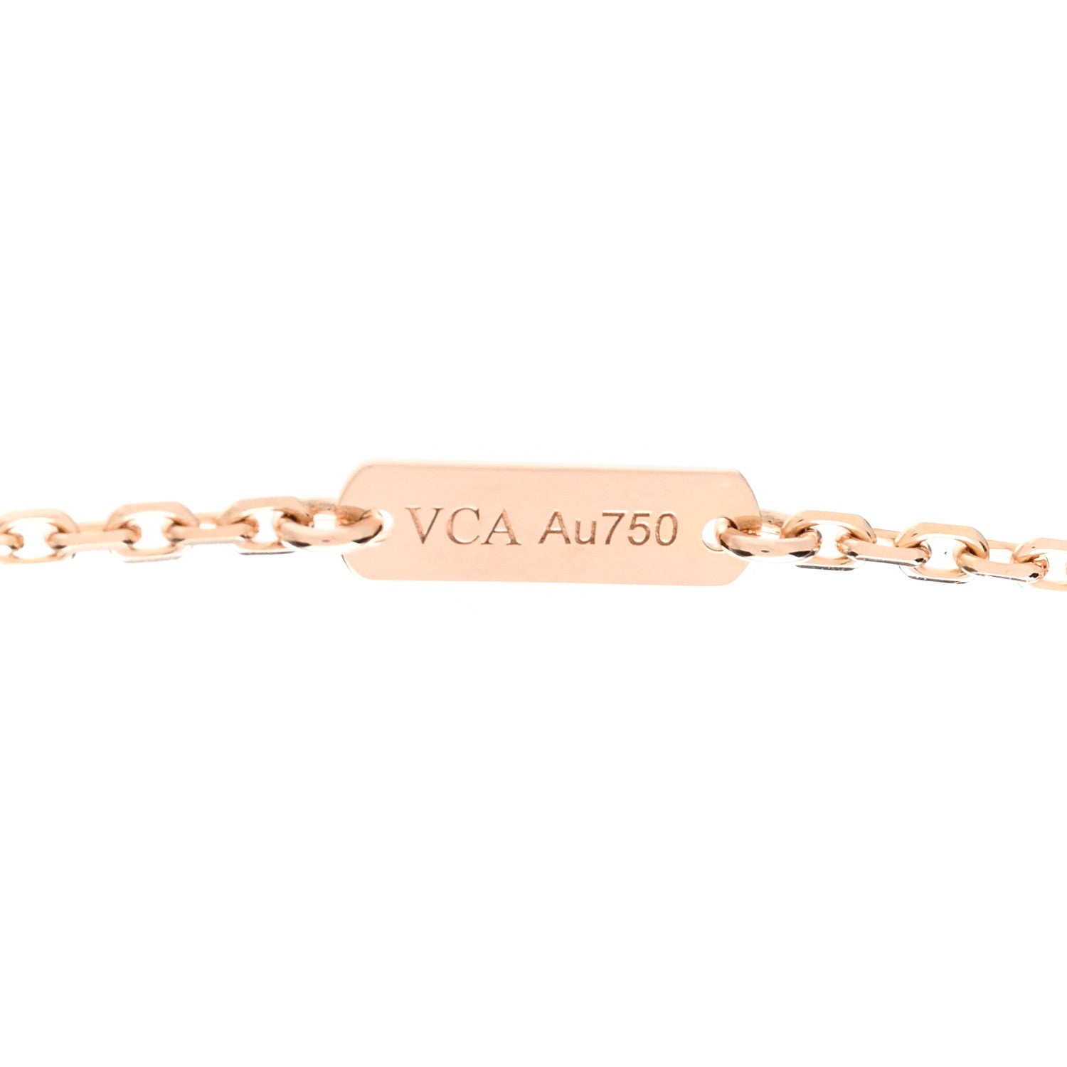 Van Cleef & Arpels 18K Rose Gold Diamond Pink Sapphire Small Frivole Pendant Necklace 3 of 4