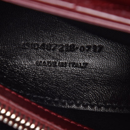 Saint Laurent Patent Y Quilted Monogram Small Loulou Chain Satchel Palissandre 8 of 8