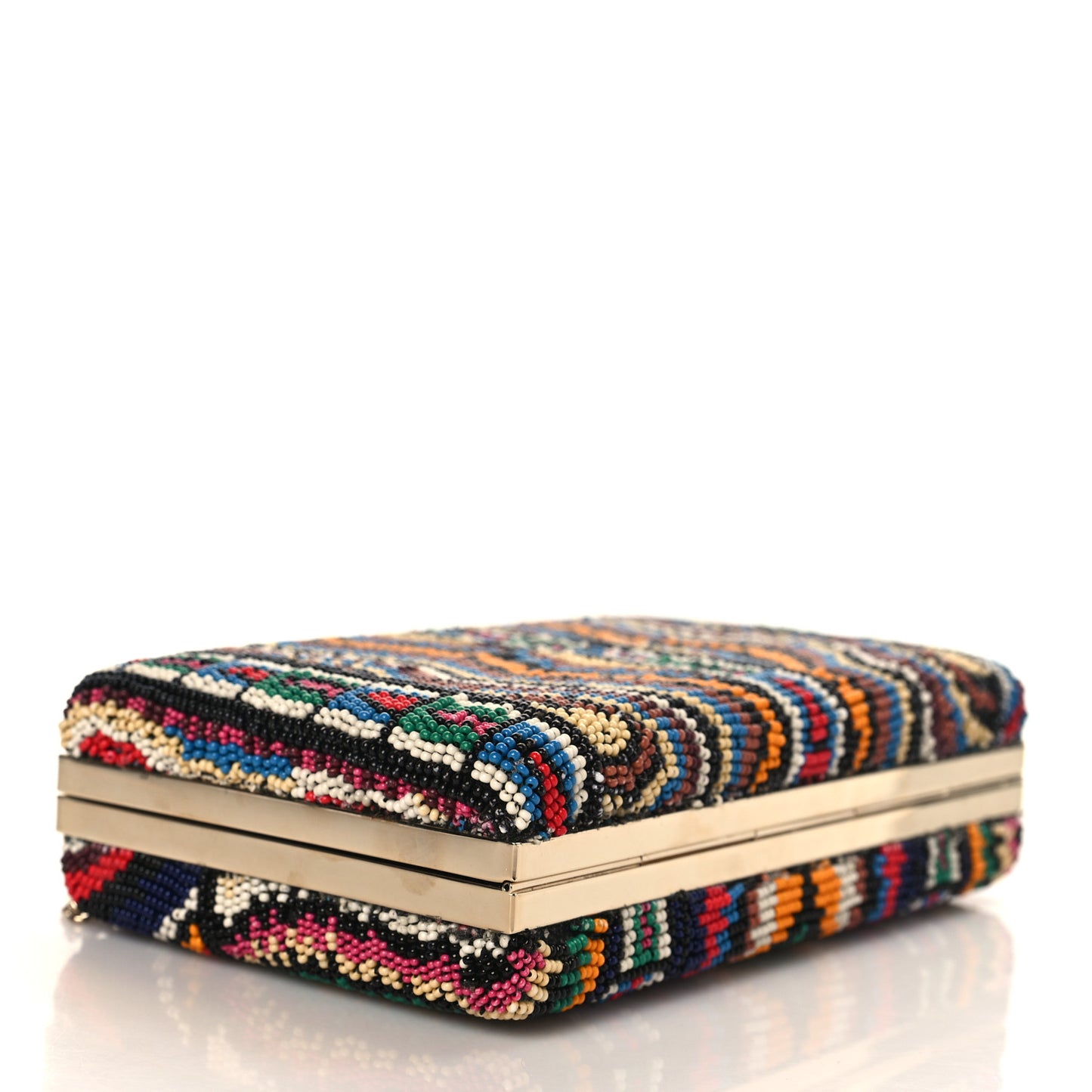 Beaded Chain Clutch Multicolor