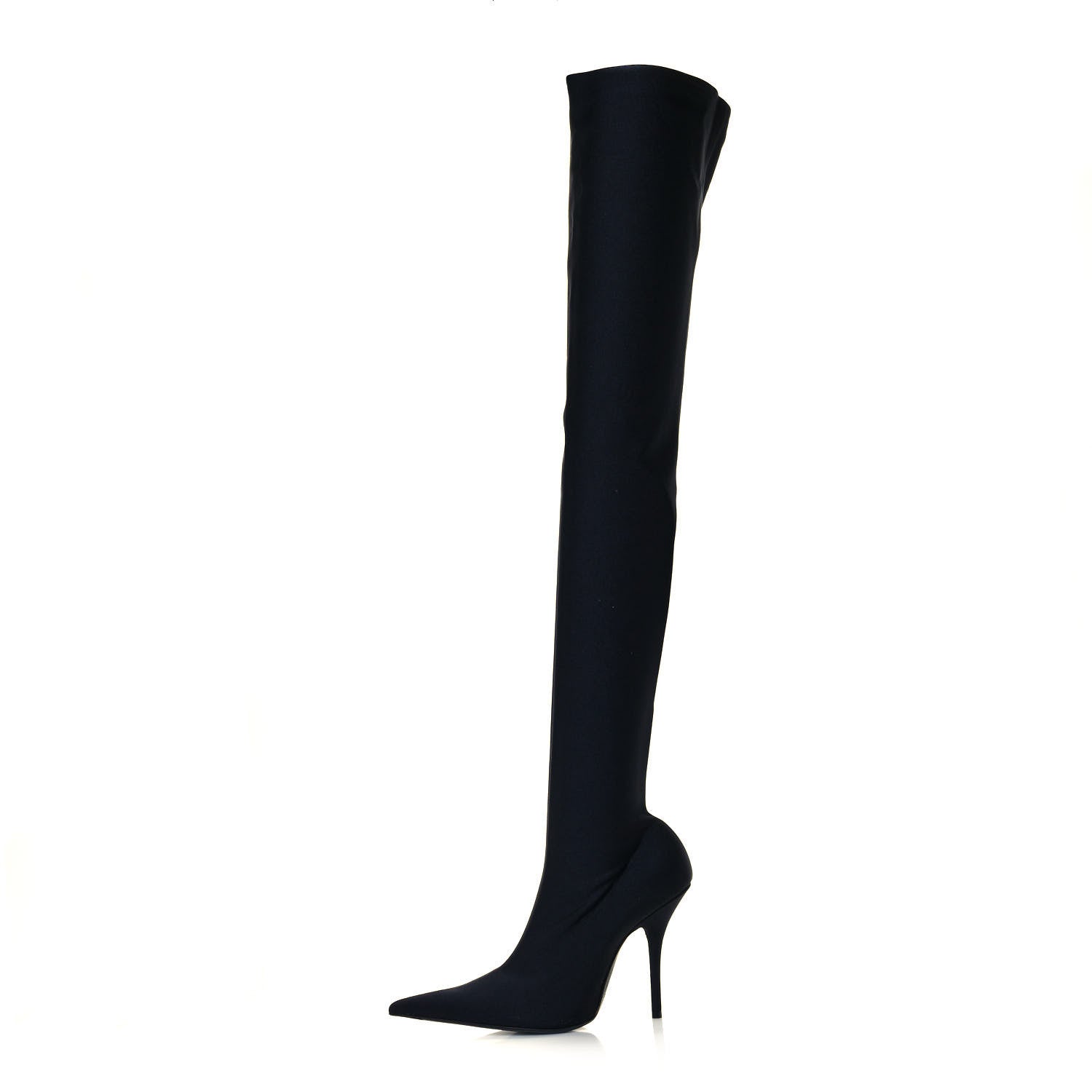 Balenciaga Spandex Pointed Toe Knife Thigh High Boots 39 Black 1 of 7