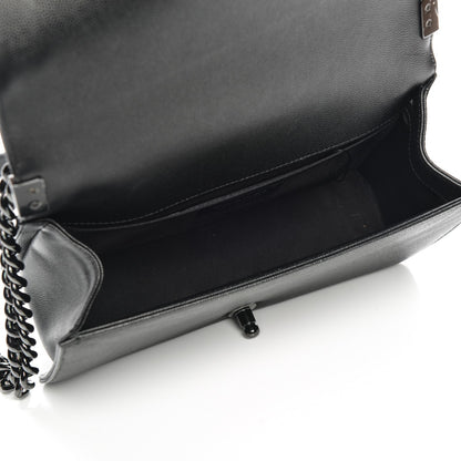 Chanel Caviar Quilted Medium Boy Flap So Black 5 of 7