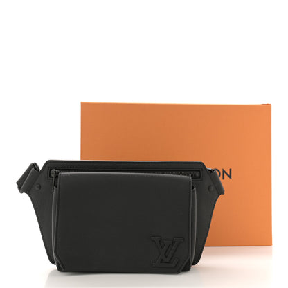 Louis Vuitton Grained Calfskin Aerogram Slingbag Black 14 of 14