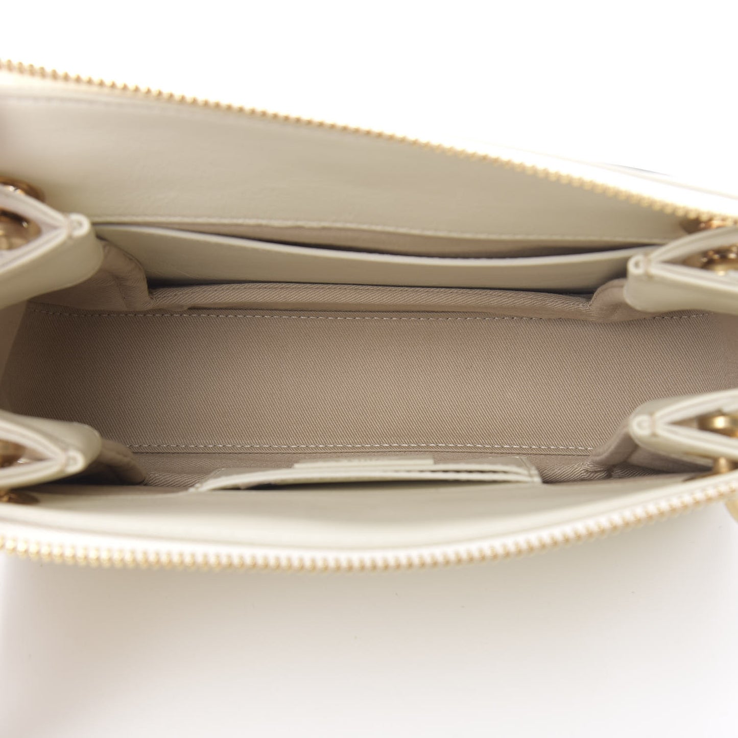 Calfskin Medium Roy Bag Natural White