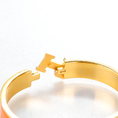 Hermes Enamel Narrow Clic Clac H Bracelet GM Orange 5 of 5