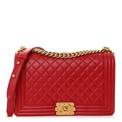 Chanel Lambskin Quilted New Medium Boy Flap Red 1 of 11