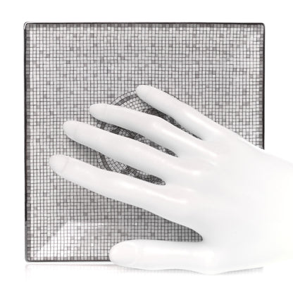 Hermes Porcelain Mosaique Au 24 Platinum Square Plate N°3 2 of 6