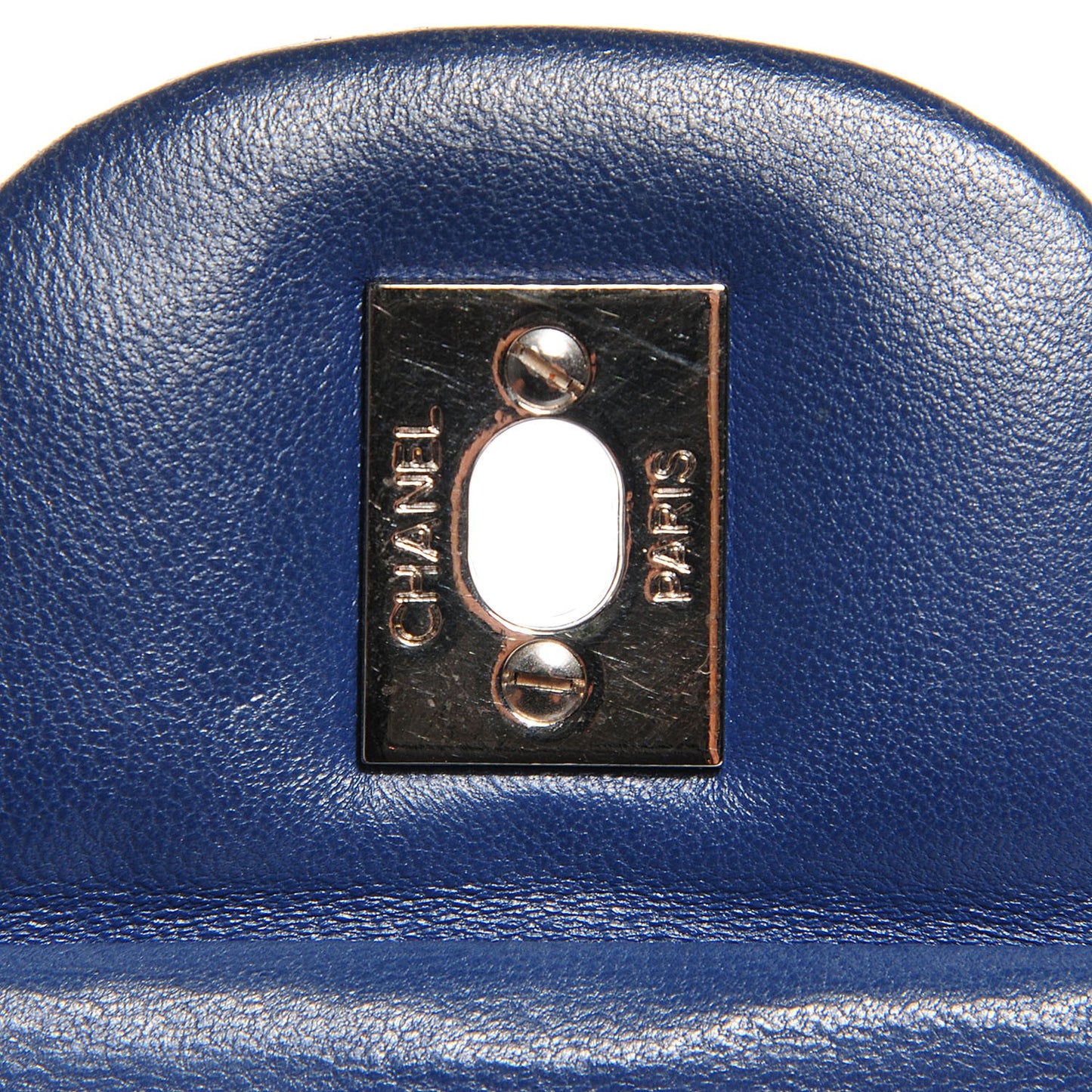 Lambskin Perforated Jumbo Single Flap Blue