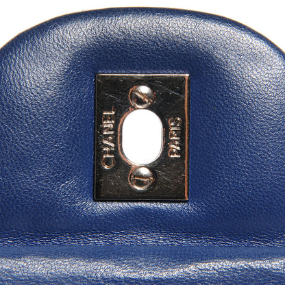 Chanel Lambskin Perforated Jumbo Single Flap Blue 6 of 8