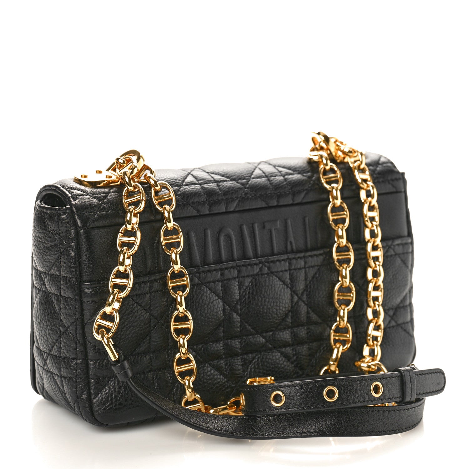 Christian Dior Calfskin Cannage Small Caro Bag Black 3 of 10