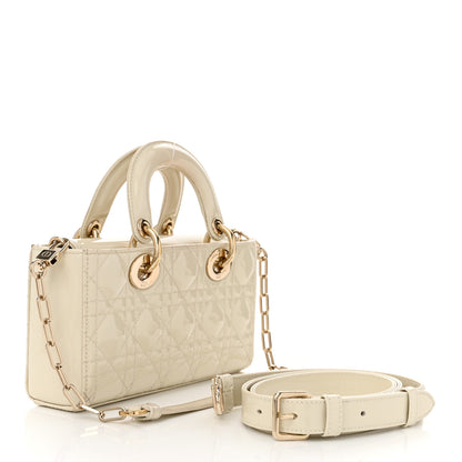 Christian Dior Patent Cannage Small Lady D-Joy White 3 of 12