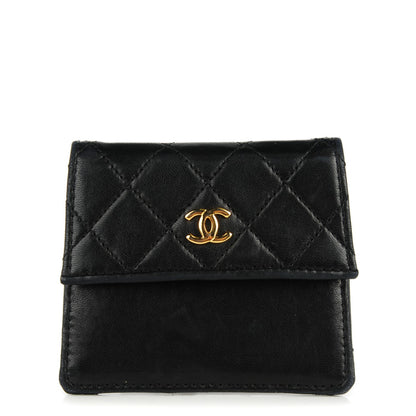 Chanel Lambskin Quilted Coin Purse Black 1 of 8