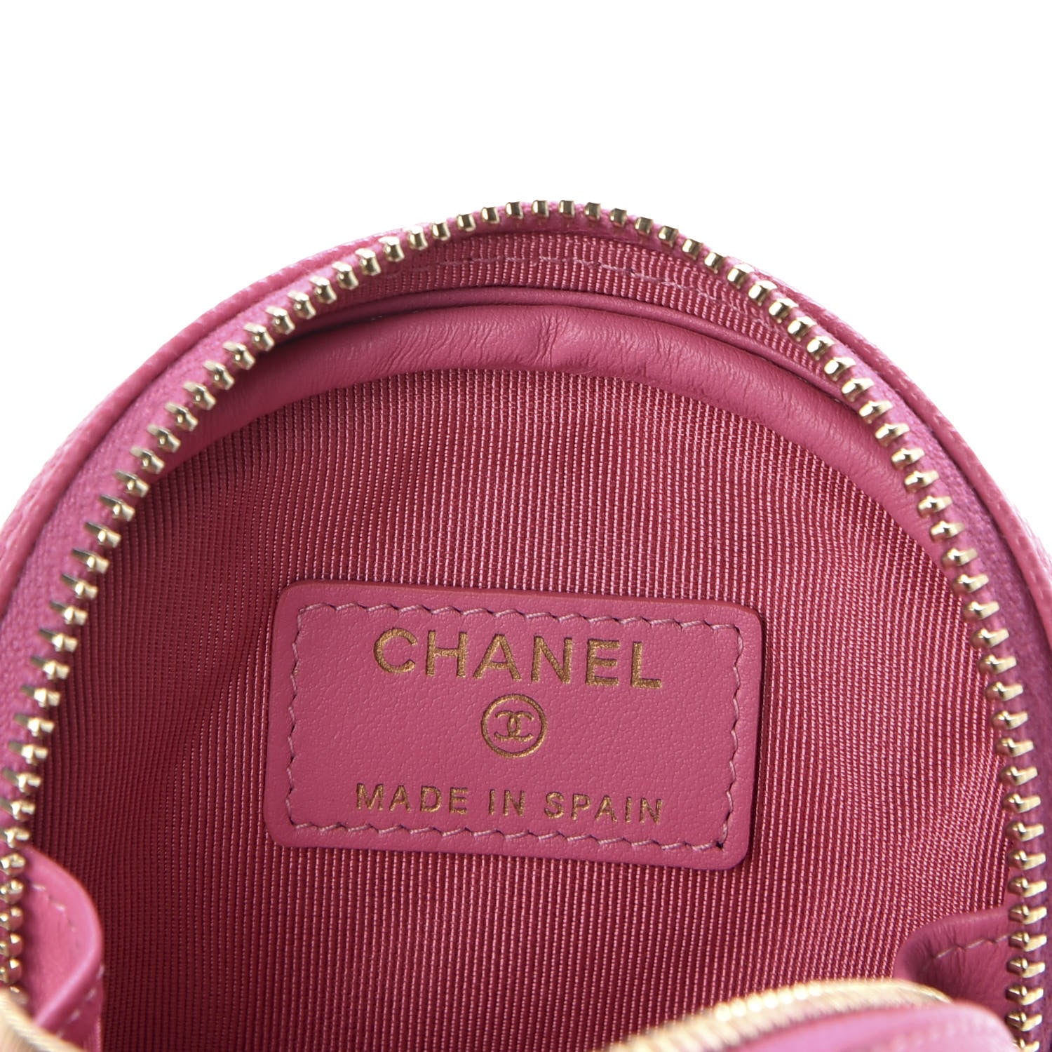 Chanel Caviar Quilted Zip Around Classic Coin Purse Pink 6 of 8
