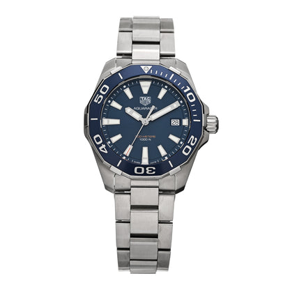Tag Heuer Stainless Steel 41mm Aquaracer 300M Quartz Watch Blue WAY111C 1 of 5