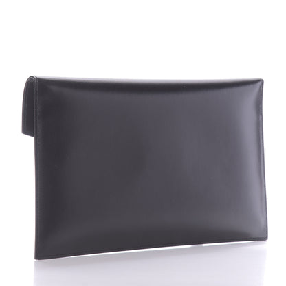 Saint Laurent Smooth Shiny Calfskin Monogram Uptown Pouch Black 3 of 9