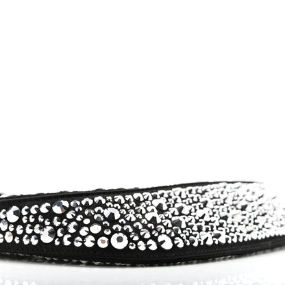 Prada Satin Crystal Cleo Adjustable Strap Shoulder Bag Metal 8 of 11