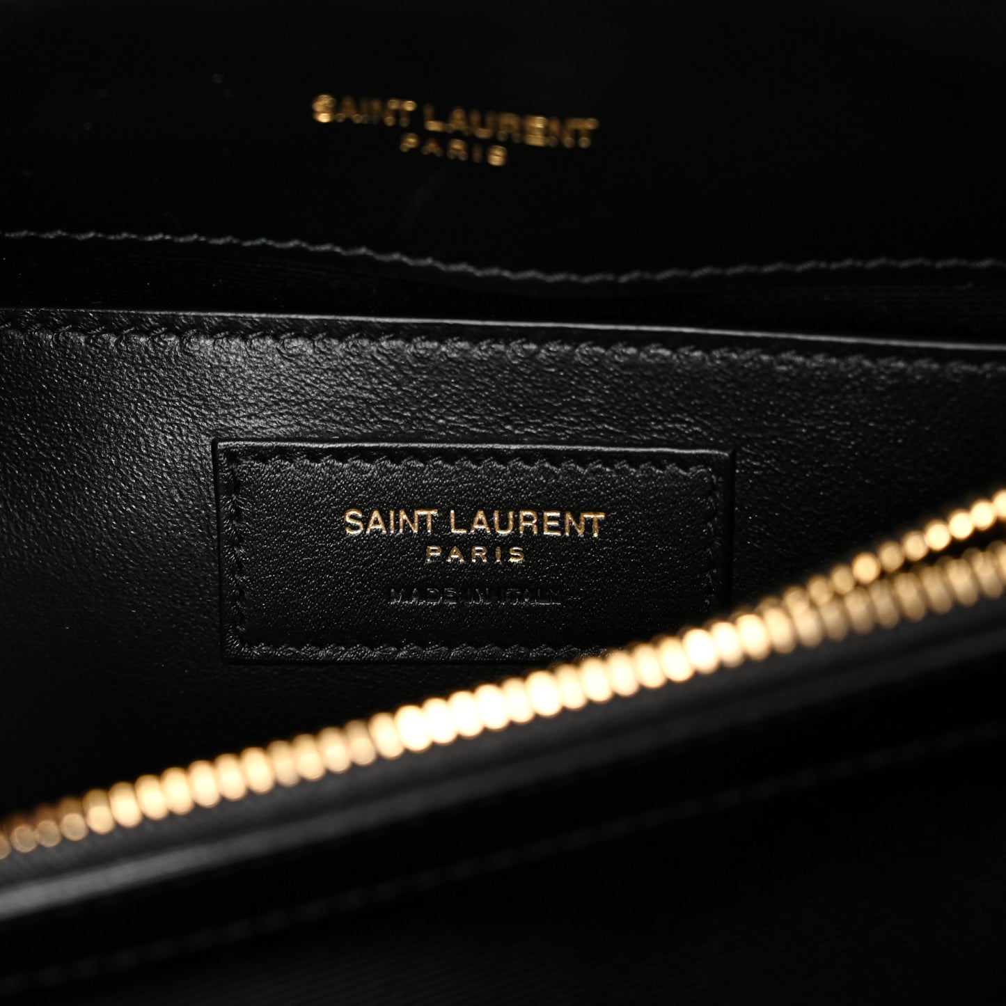 Calfskin Y Quilted Monogram Small Loulou Chain Satchel Black