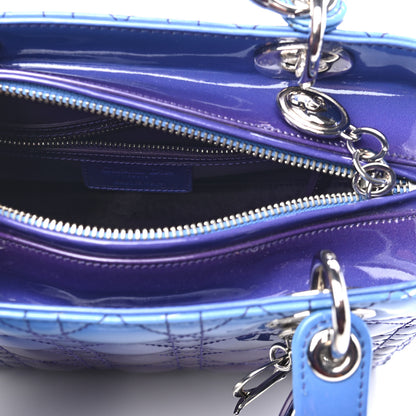 Christian Dior Patent Cannage Gradient Medium Lady Dior Purple Blue 4 of 4