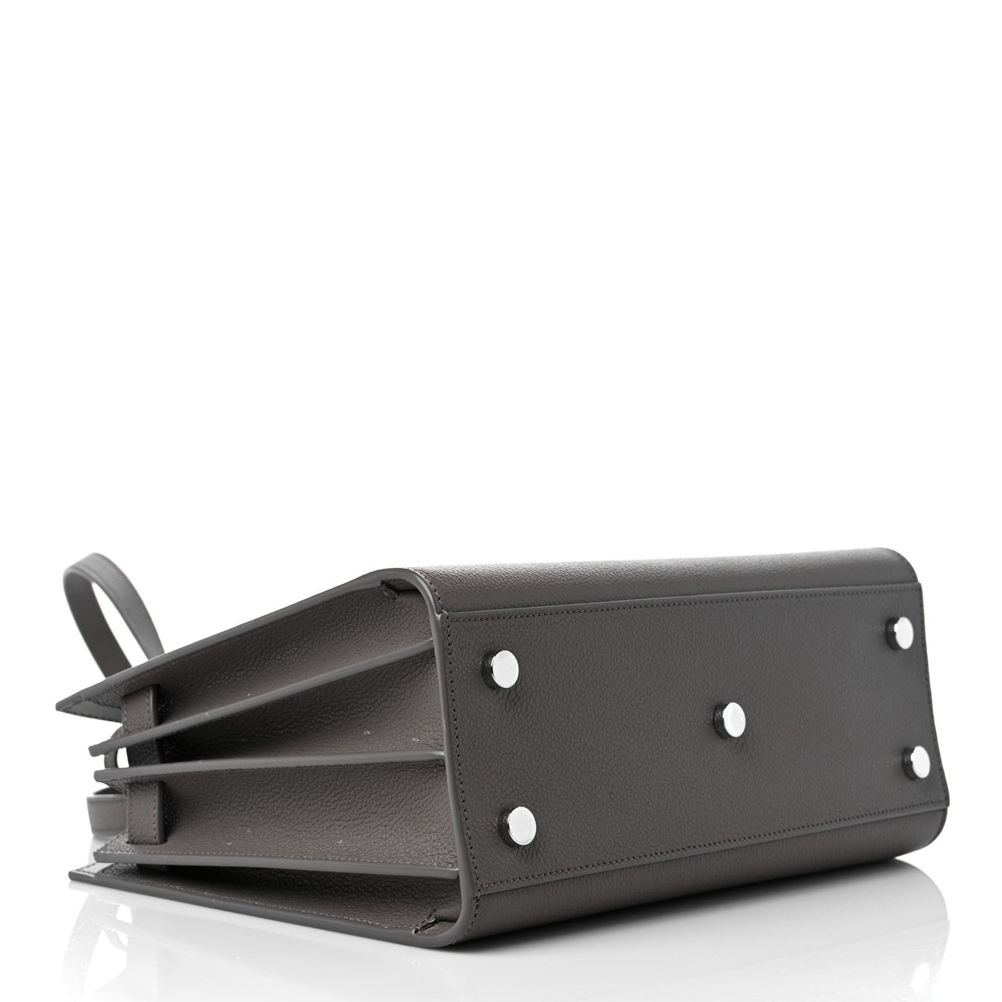 Grained Calfskin Baby Sac De Jour Fog