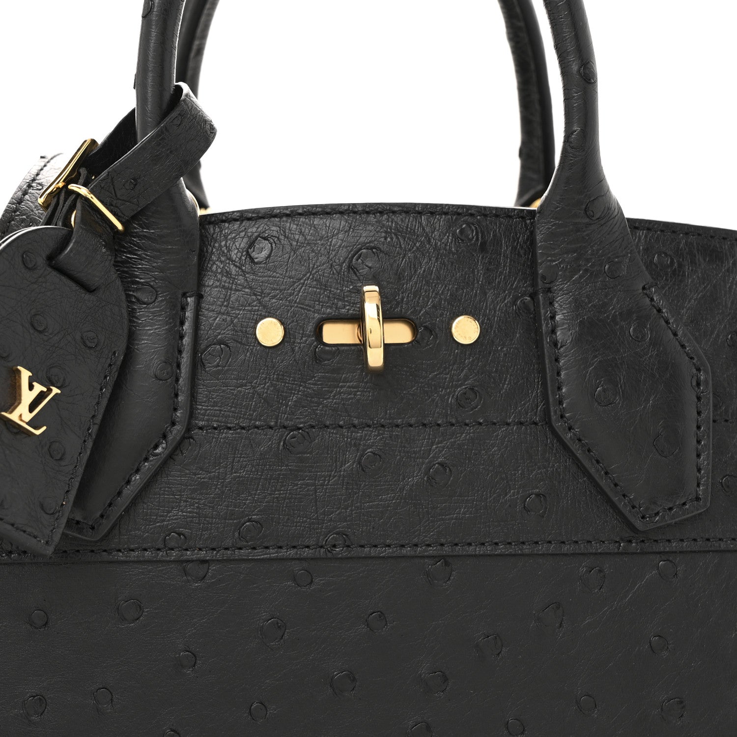Louis Vuitton Ostrich City Steamer PM Black 8 of 12