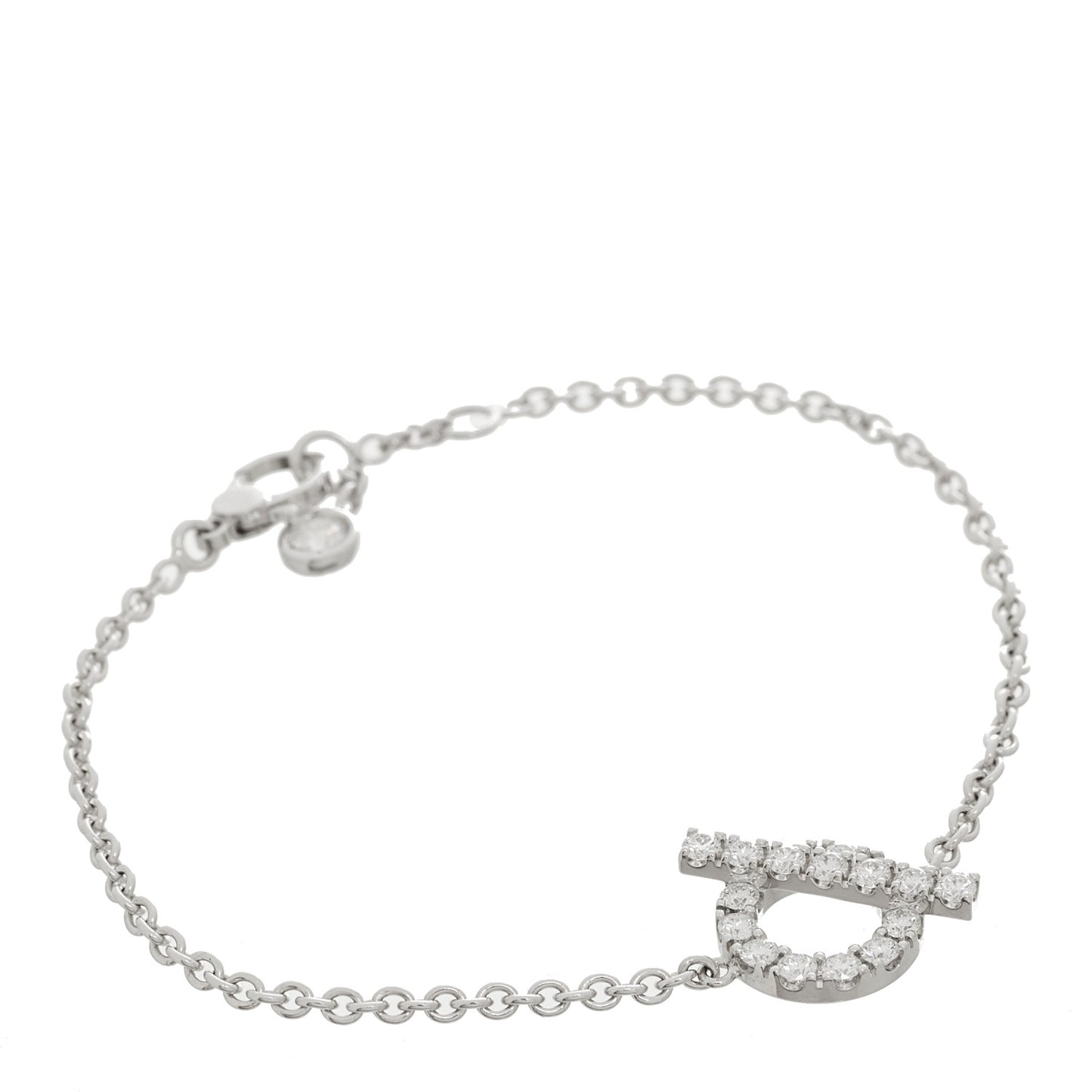 18K White Gold Diamond Finesse Bracelet XS