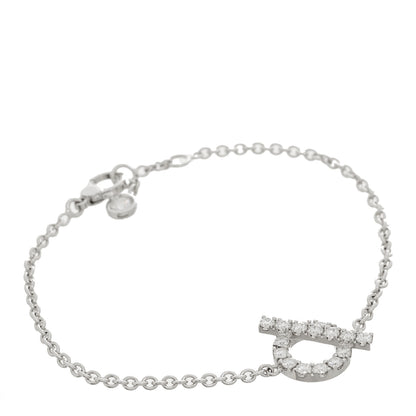 Hermes 18K White Gold Diamond Finesse Bracelet XS 1 of 4