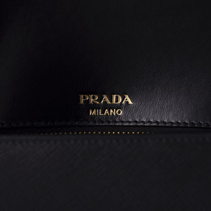 Prada Saffiano Flap Shoulder Bag Black 8 of 11
