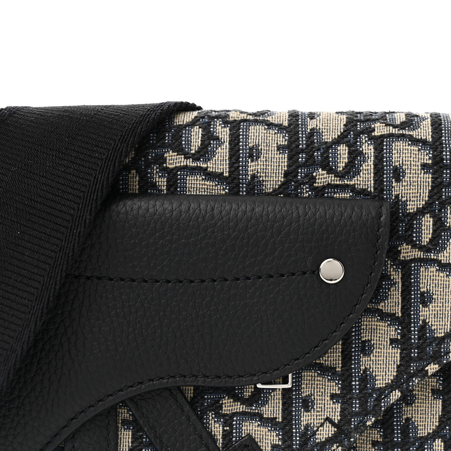 Christian Dior Oblique Saddle Messenger Pouch Beige Black 8 of 10