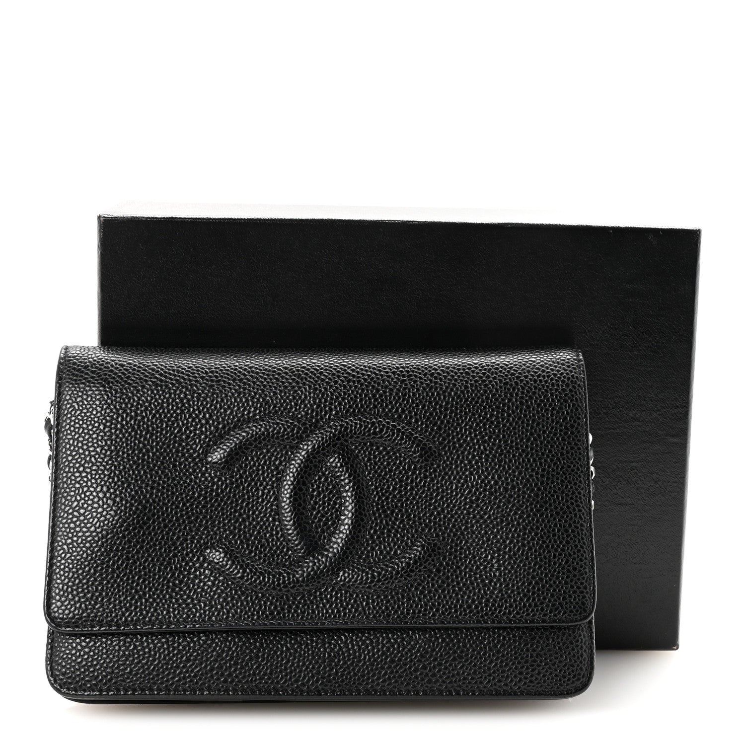 Chanel Caviar Timeless CC Wallet On Chain WOC Black 11 of 11