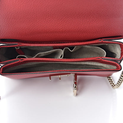 Gucci Dollar Calfskin Interlocking G Top Handle Shoulder Bag Red 5 of 10