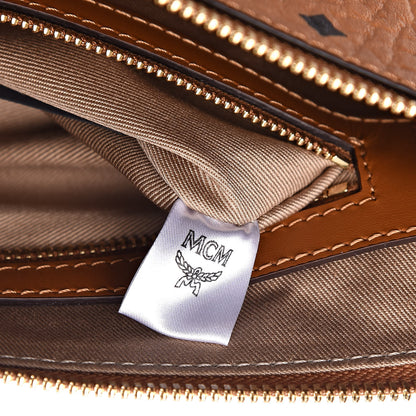MCM Visetos Medium Crossbody Pouch Cognac 7 of 9