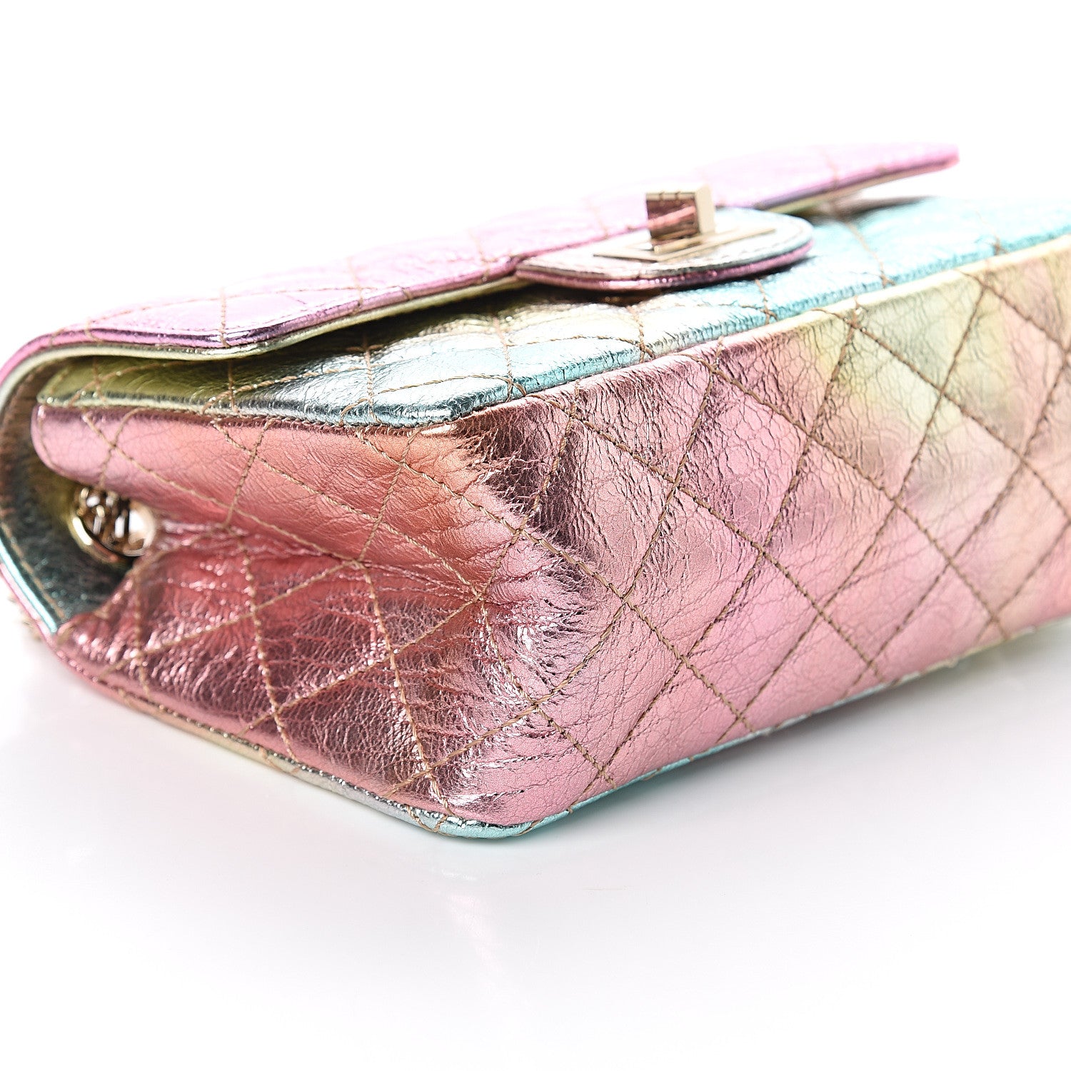Chanel Metallic Goatskin Quilted Mini 2.55 Reissue Flap Multicolor 8 of 9