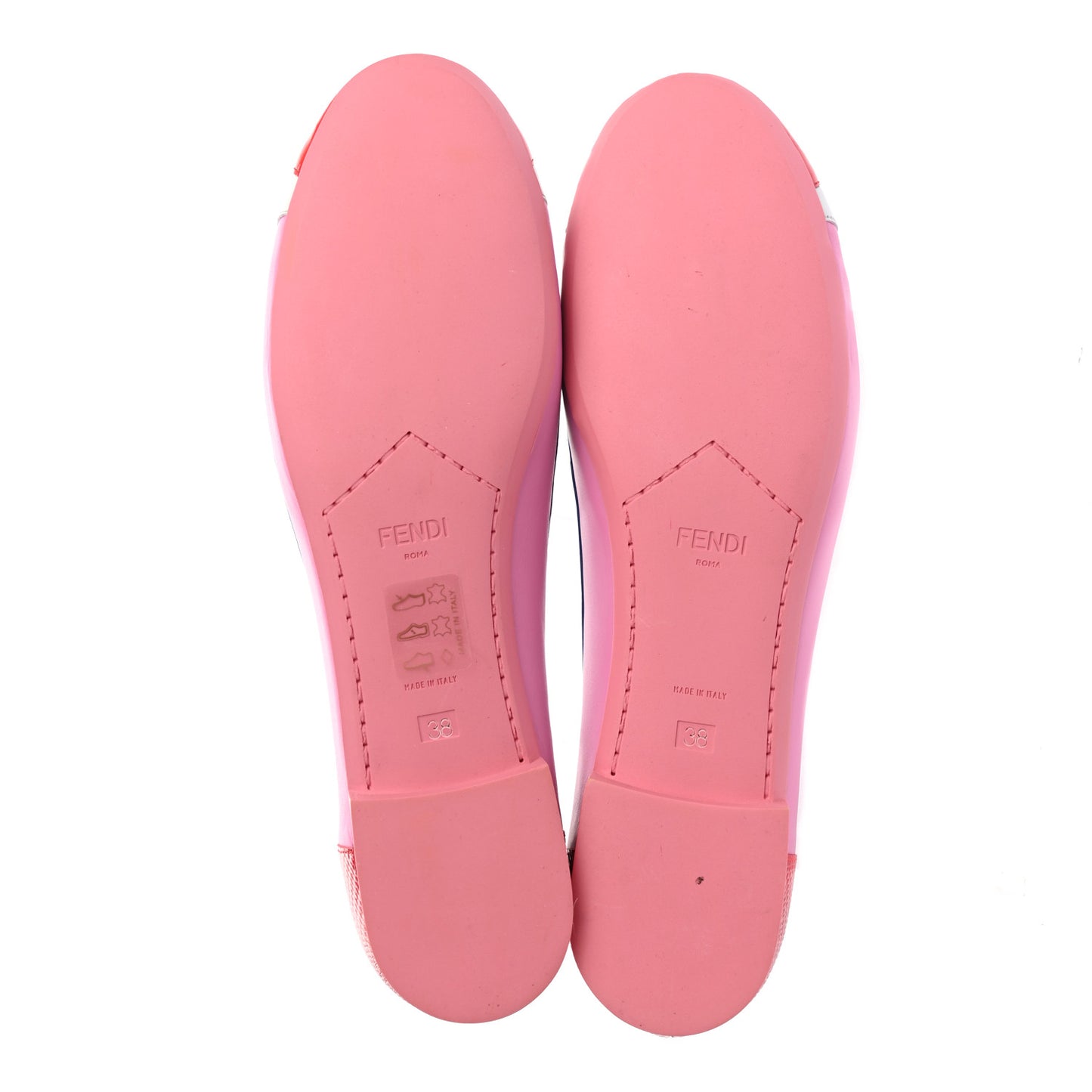 Patent Vitello Studded Monster Bug Flats 38 Rose Multicolor