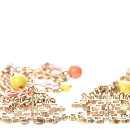 Chanel Enamel CC Dangle Earrings Multicolor 3 of 3