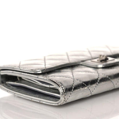 Chanel Metallic Aged Calfskin Quilted Reissue Long Flap Wallet Light Silver 9 of 11