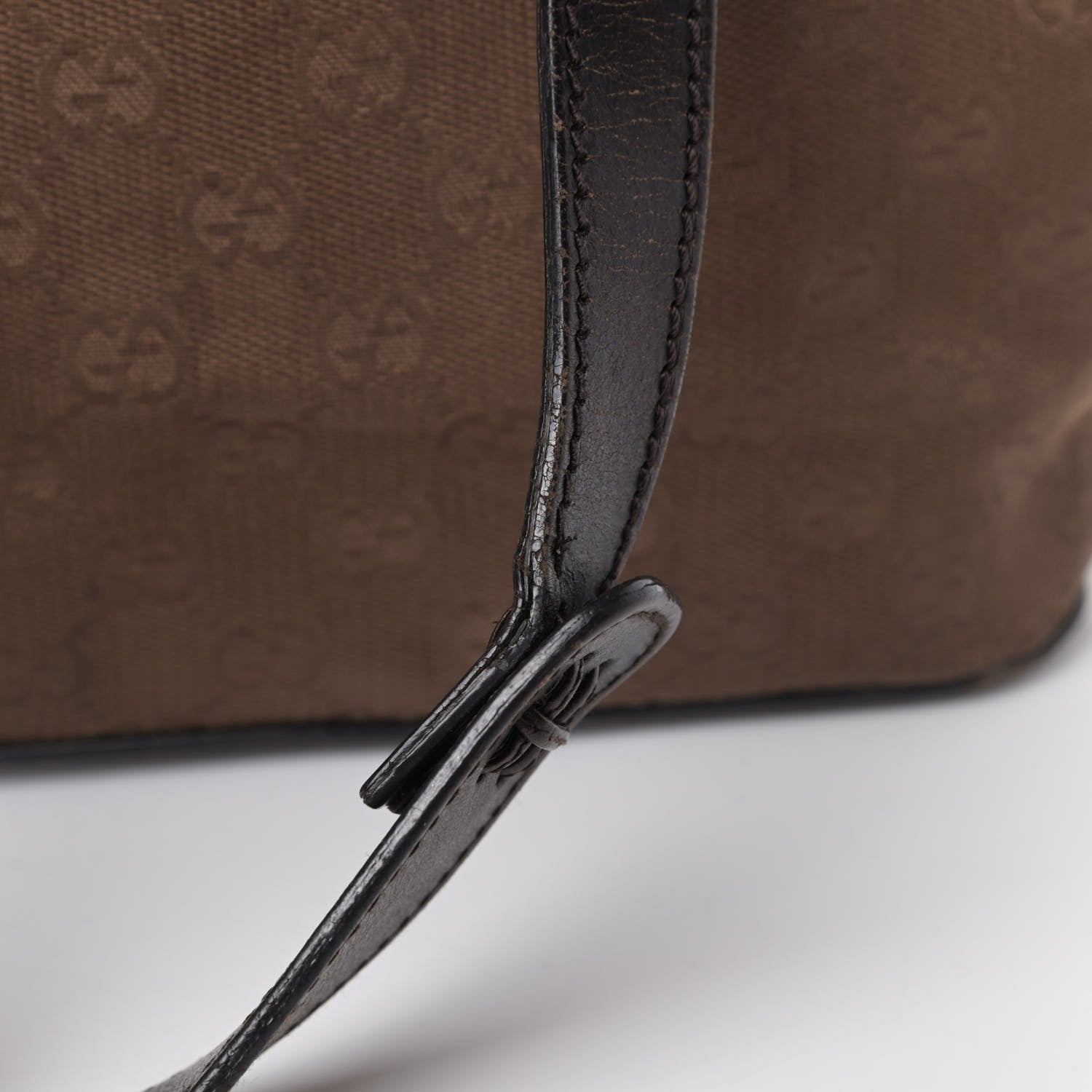 Gucci Monogram Canvas Tote Dark Brown 7 of 9