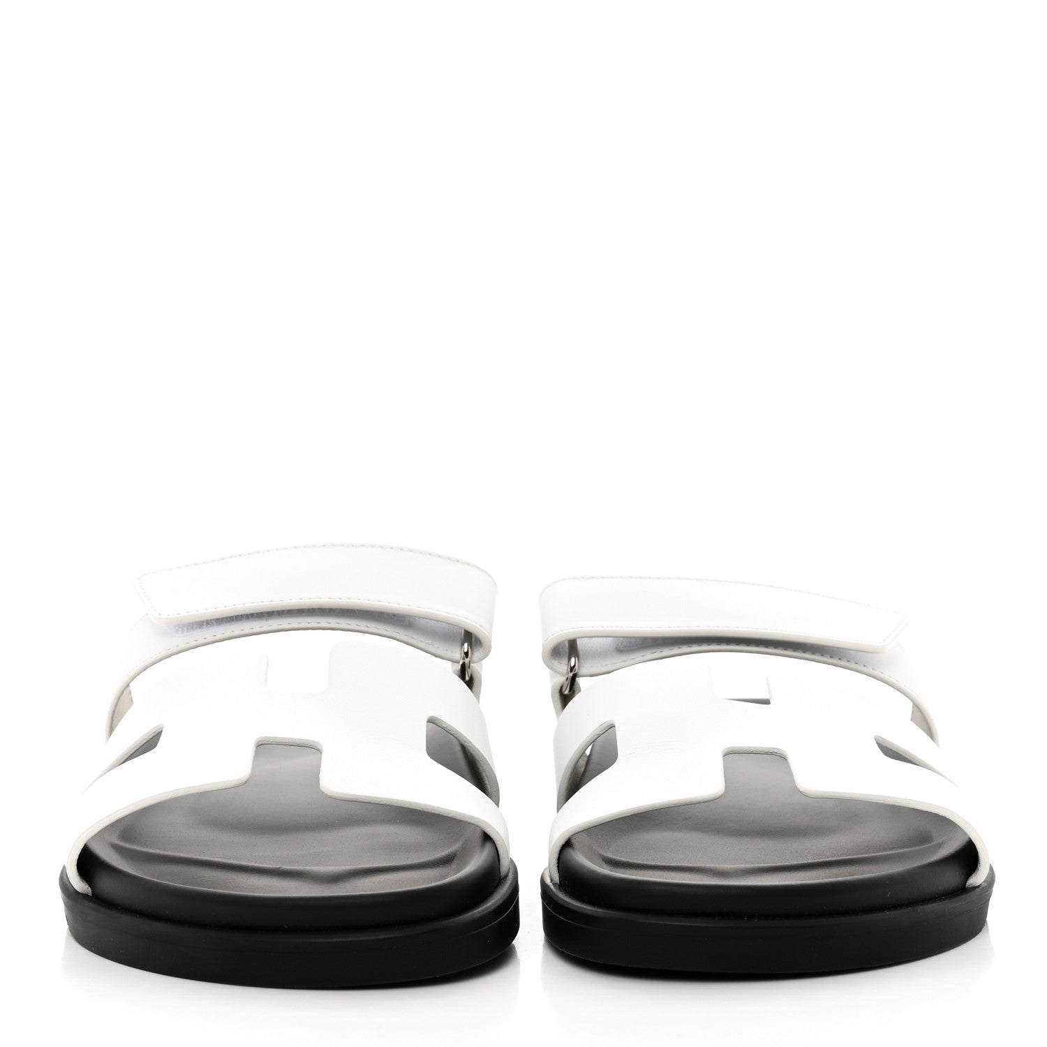 Hermes Calfskin Womens Chypre Sandals 38.5 White 2 of 9