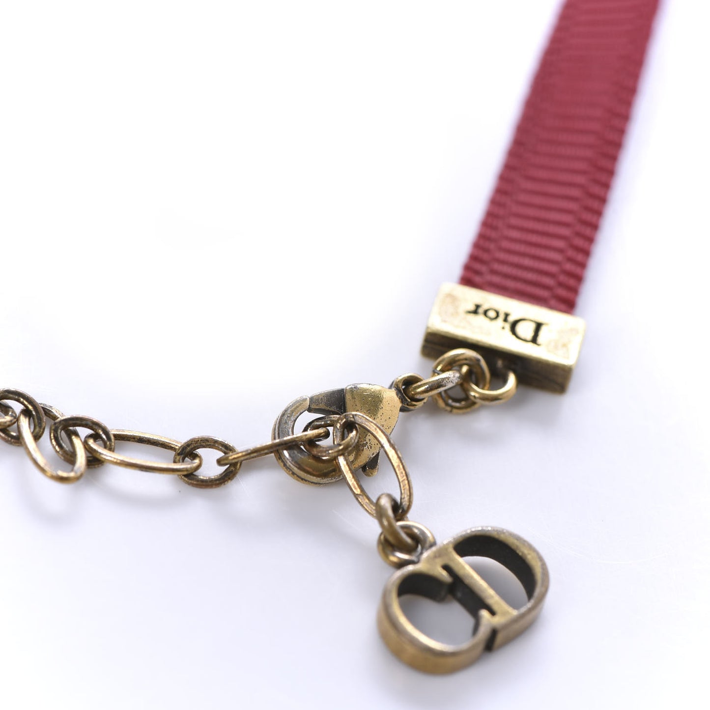 Grosgrain Ribbon Dog Star Bracelet Red