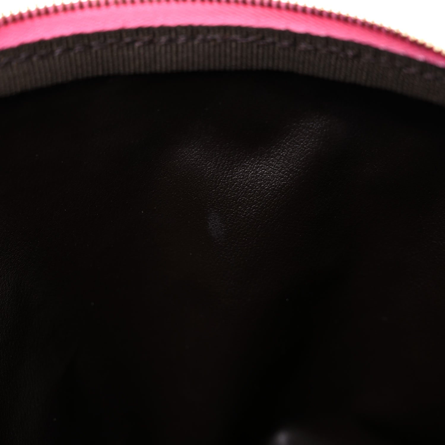 Fendi Terry Cloth Vitello Century Matte FF 1974 Embossed Medium Trapezoid Beauty Pouch Lollypop 10 of 11