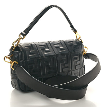 Fendi Nappa FF 1974 Embossed Baguette Black 3 of 10