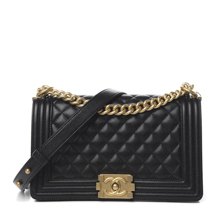 Chanel Caviar Quilted Medium Boy Flap Black 1 of 9