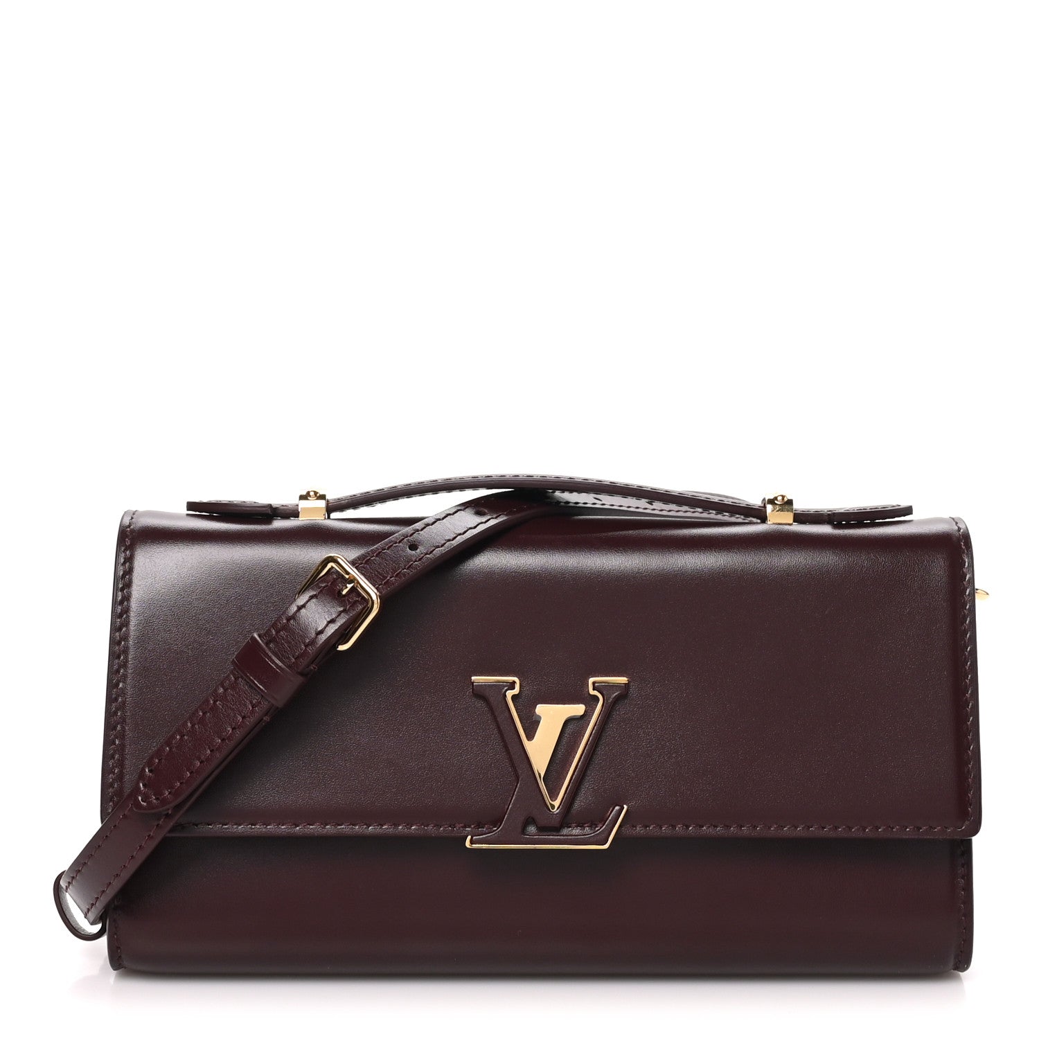 Louis Vuitton Calfskin LV Wallet On Chain Capucines Garnet 1 of 8